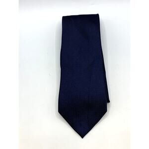 JOHN HENRY Men's Navy Blue Birds Eye Solid Tie OS